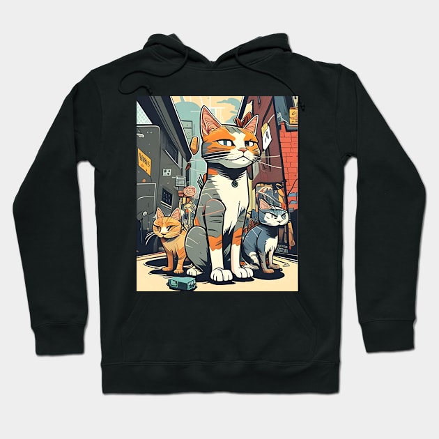 Support Your Local Street Cats Funny Hoodie by Jason Smith